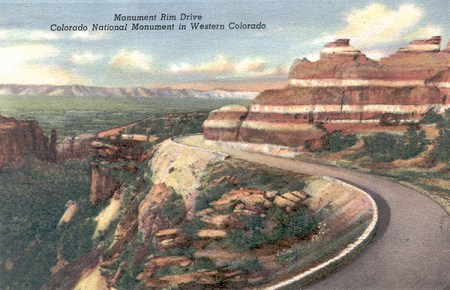 The road I was driving on (from old postcard - circa 1940)